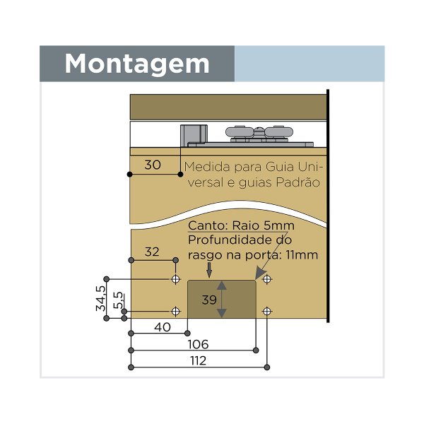 kit roldana porta de correr com guia ro40 rometal 6333ab6ce61e8