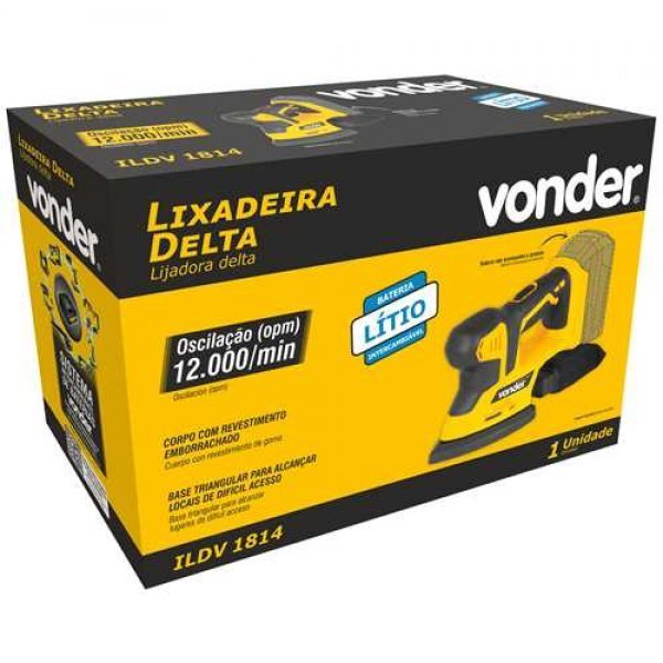 lixadeira delta 18v ildv 1814 sem bateria sem carregador vonder 2872