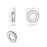luminaria pontual circular aluminio 6 super led 3000k 110 220v artetilica 4450