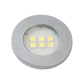 luminaria pontual circular aluminio 6 super led 3000k 110 220v artetilica 4449