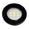 luminaria pontual circular preta 6 super led 3000k 110 220v artetilica 4453
