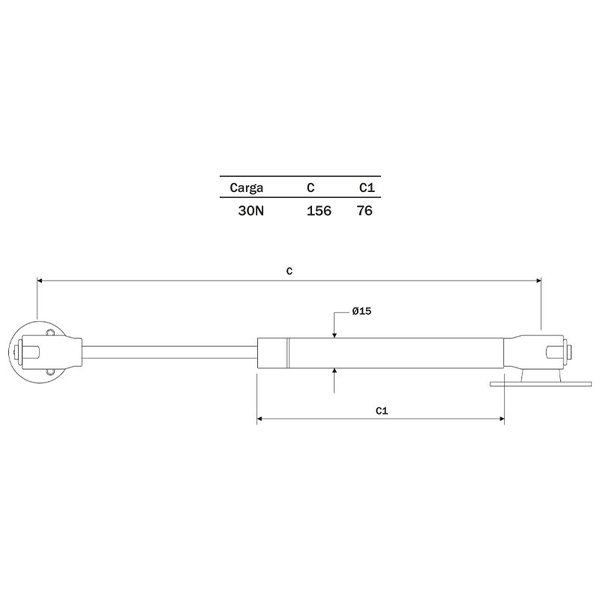 pistao a gas 156 30n cinza mini hardt 6341e0df67802