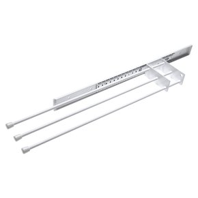 Porta Toalha Corrediça Telescópica Branco 3 Pontas Hardt