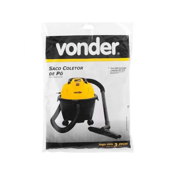 saco para po para aspirador apv 1210 3 pecas vonder 3100