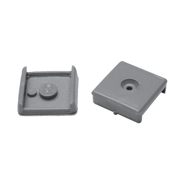 sapata deslizante u 15x15mm cinza sas plastic 4417