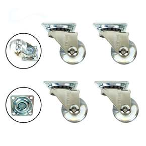 Rodinha Rodizio Giratorio Silicone Moveis D50mmS/Freio