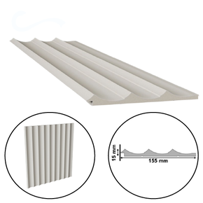 Painel Waves Fendi Santa Luzia Polistireno 15x155mm 2,8mts