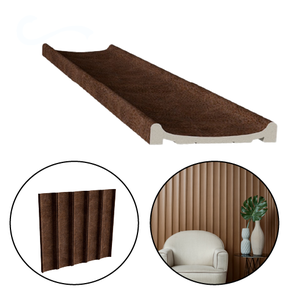 Painel Uba Poliestireno Couro Marrom Santa Luzia Largura 100mm