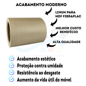 Fita De Borda Pvc Linum 280mm Fibraplac Tegus