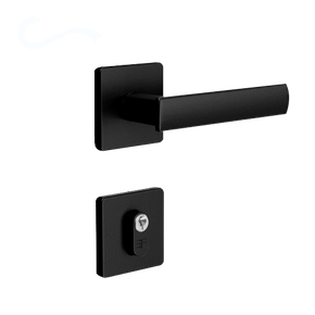 Fechadura Externa com Chave 3f Preto 740e/117 Com Roseta Quadrada