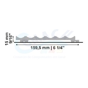 Painel Duna Mangue Santa Luzia Polistireno 15x150mm 2,8mts