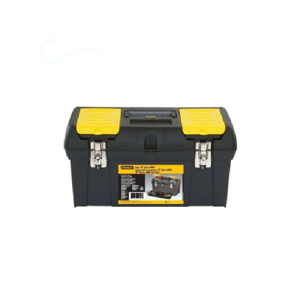 Caixa De Ferramentas Stanley 19-013 Plastic Metal Lock, Cor Preta