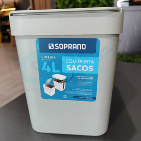 Lixeira 4 litros Verde Soprano